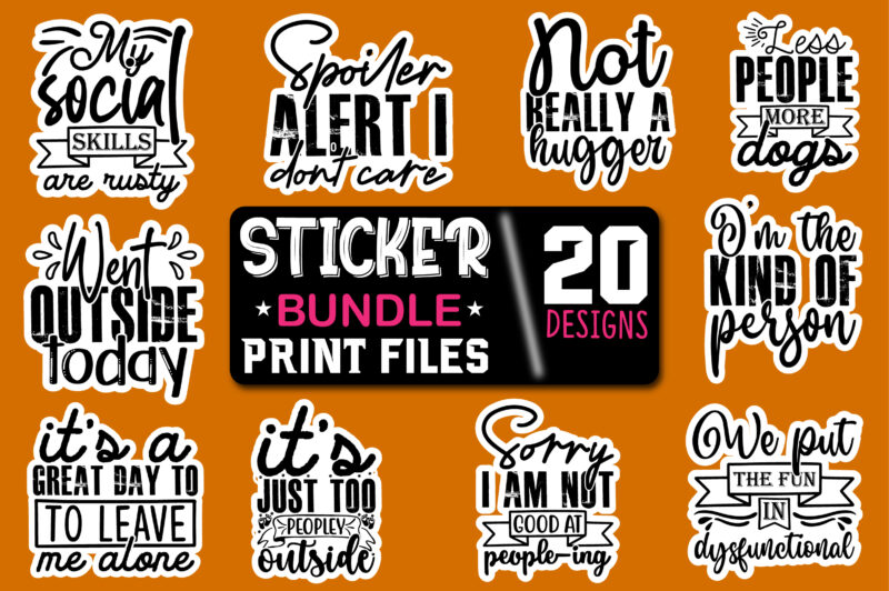 Sticker Bundle /20 Designs