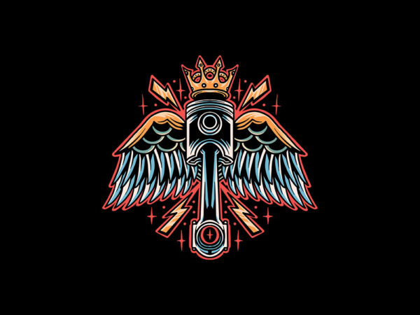 King mototrcycle t shirt vector art