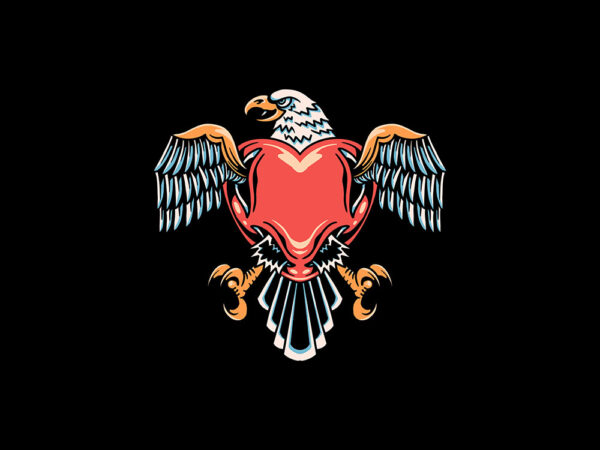 Love eagle t shirt vector graphic