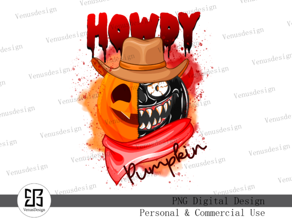 Howdy pumpkin sublimation design