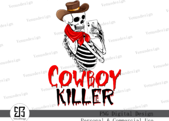 Skeleton Cowboy Playing Cards PNG t shirt template vector