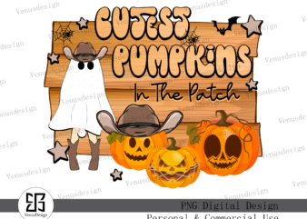 Cutest Pumpkins In The Patch PNG t shirt vector file