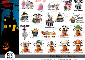 Halloween Cupcake & Sport Sublimation Bundle graphic t shirt