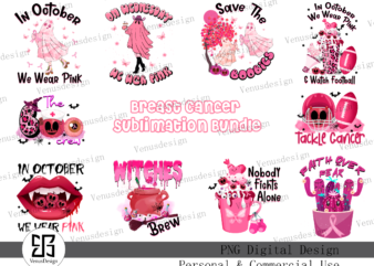 Breast Cancer Halloween Sublimation