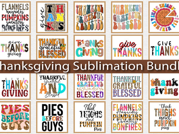 Thanksgiving creative t-shirt design bundle