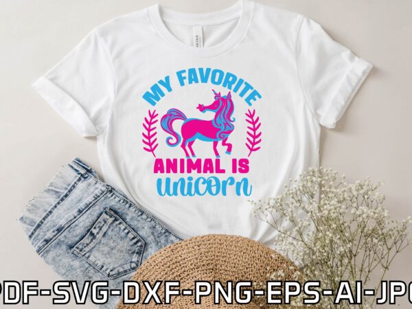 My favorite animal is unicorn t shirt designs for sale