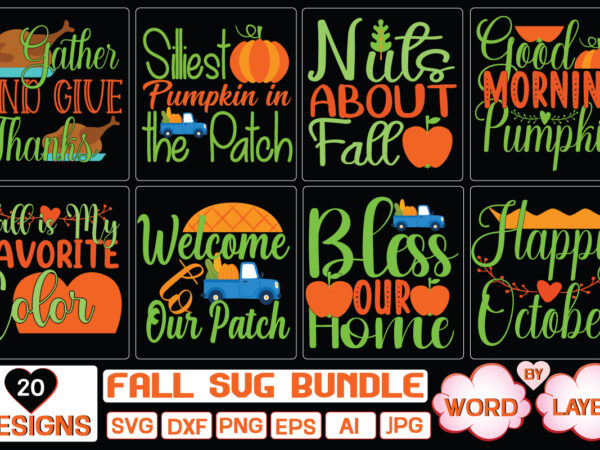 Fall svg bundle t shirt graphic design