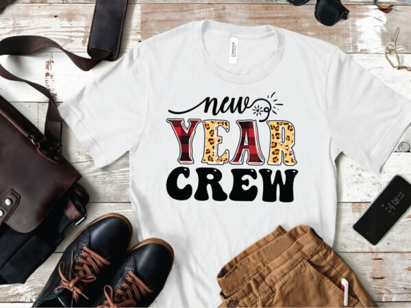 New year crew T shirt vector artwork