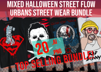 Mixed 2022 2023 Halloween Street Flow Urban Style Street Wear Bundle t shirt designs for sale