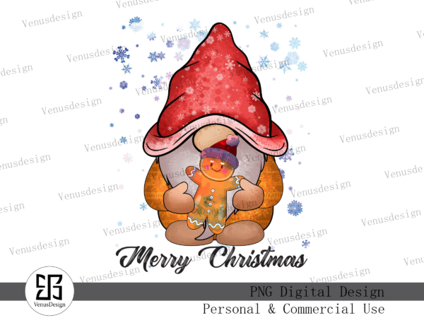 Merry christmas gingerbread sublimation t shirt designs for sale