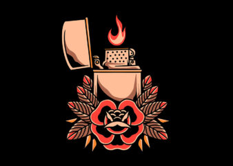 oldschool lighter t shirt design online