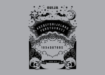 Ouija Board Illustration In vintage tattoo style t shirt design online
