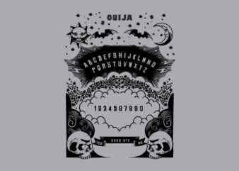 Ouija Board Illustration In vintage tattoo style