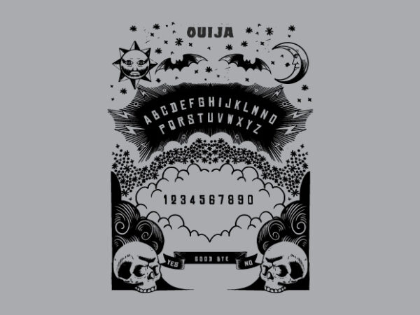 Ouija board illustration in vintage tattoo style t shirt design online