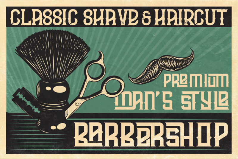 Crazy Barber font with bonuses