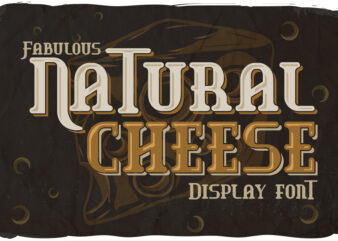 Natural cheese font T shirt vector artwork