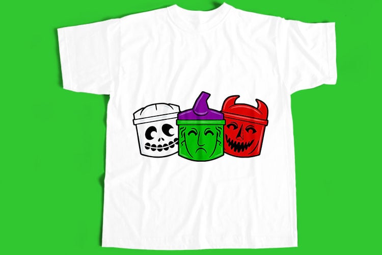 50 Best Selling Halloween T-Shirt Design Bundle For Commercial Use