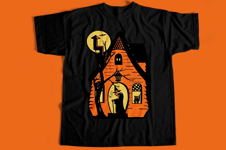 50 Best Selling Halloween and Horror T-Shirt Design Bundle For Commercial Use