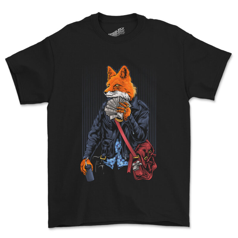 Riches Fox Illustrations Design t-shirt