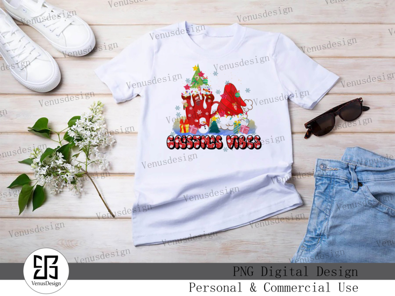 Christmas Vibes Sublimation Design