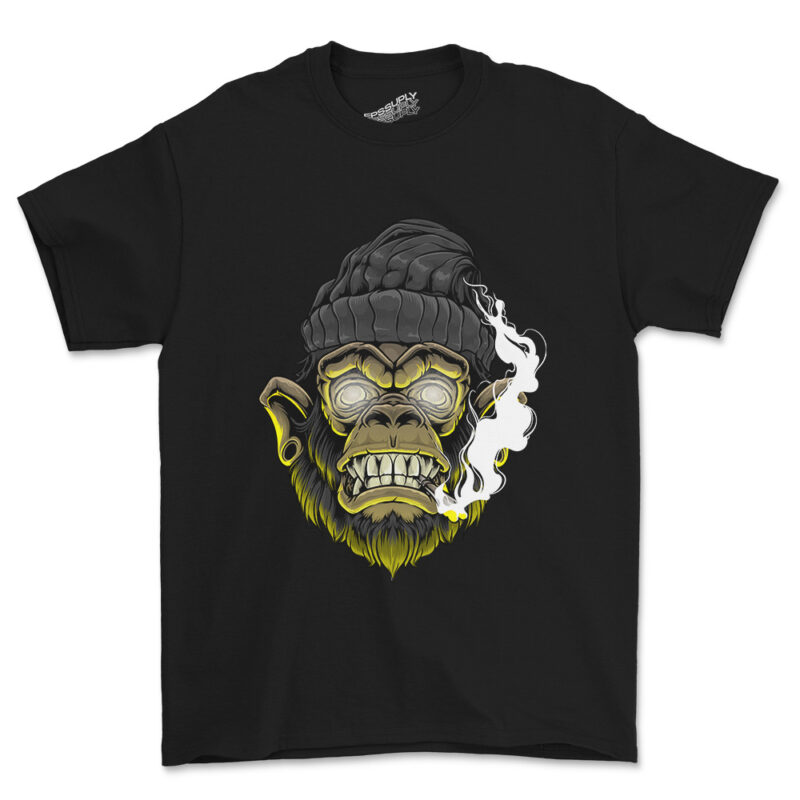 Smoker monkey, illustrations design t-shirt