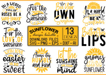 Sunflower Svg Design Bundle