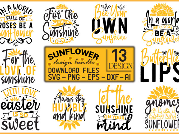 Sunflower svg design bundle