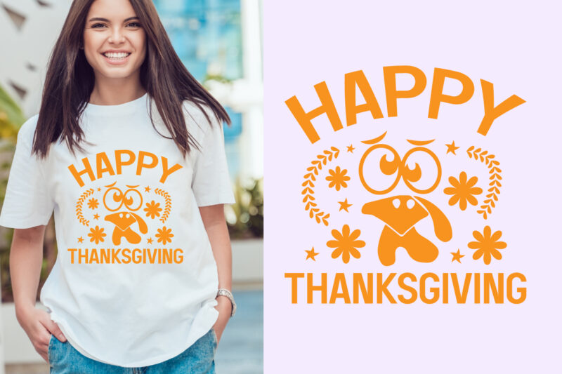 happy thanksgiving t shirt design