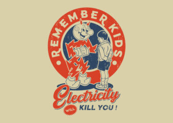 electricity will kill you vector clipart