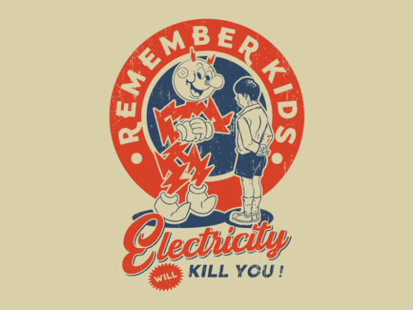 Electricity will kill you vector clipart