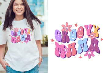 groovy mama Unique and Trendy T-Shirt Design.