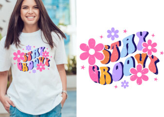 groovy style Typography T Shirt Design Vector