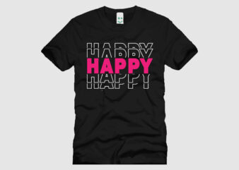 happy t shirt design