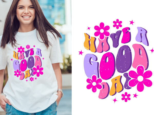 Groovy style typography t shirt design vector