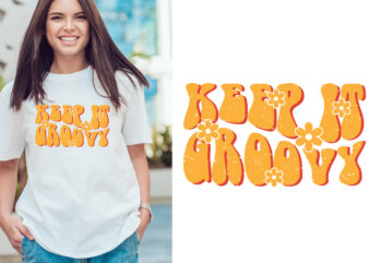 groovy style Typography T Shirt Design Vector