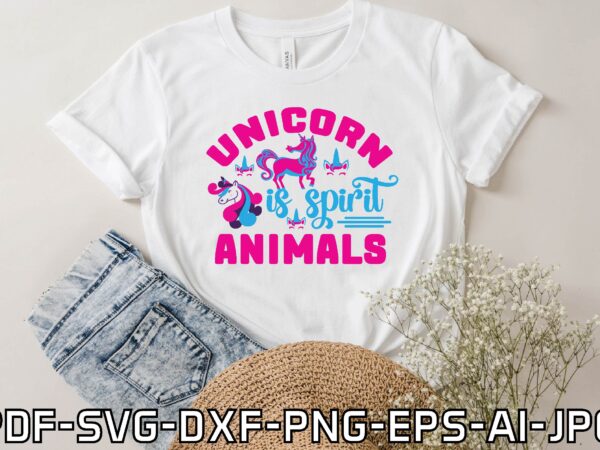 Unicorn is spirit animals t shirt vector graphic
