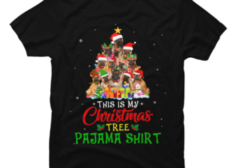 Christmas Pajama French Bulldog Tree