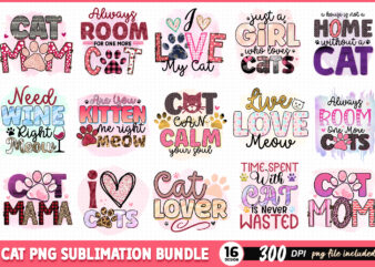 Cat Sublimation Bundle t shirt vector file