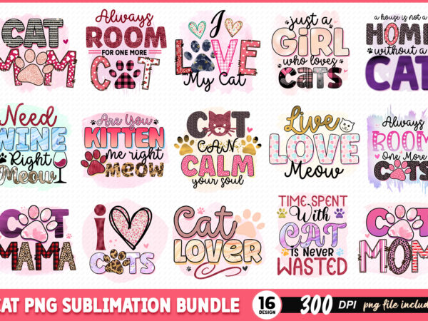 Cat sublimation bundle t shirt vector file