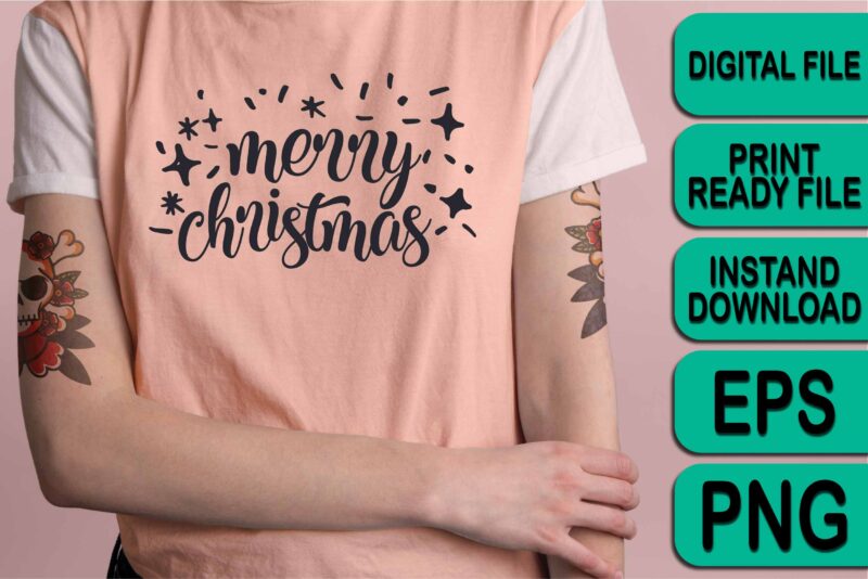 Merry Christmas shirt print template, funny Xmas shirt design, Santa Claus funny quotes typography design