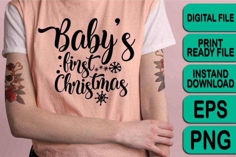 First Christmas As A Mom Funny Xmas Mothers Shirt, Best Christmas Gifts For New  Moms