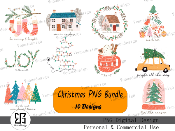 Christmas png bundle t shirt vector file