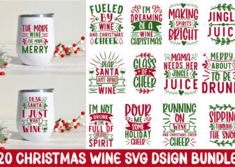 Christmas Wine SVG Bundle t shirt vector file