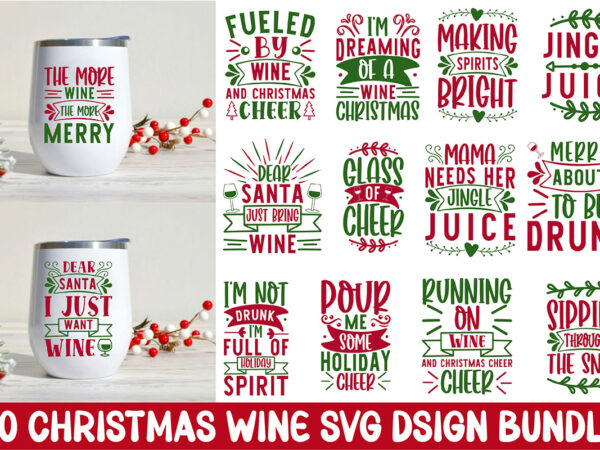 Christmas wine svg bundle t shirt vector file
