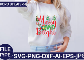 Messy and Bright SVG Cut File t shirt designs for sale