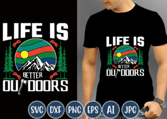 Life Is Better Outdoors T-shirt Design, Camping T-Shirts, Funny Camping Shirts, Camp Lovers Gift, We’re More Than Just Camping Friends We’re Like A Really Small Gang T-shirt,Happy Camper Shirt, Happy