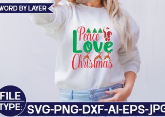 Peace Love Christmas SVG Cut File