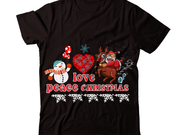 Peace love christmas t-shirt design,
