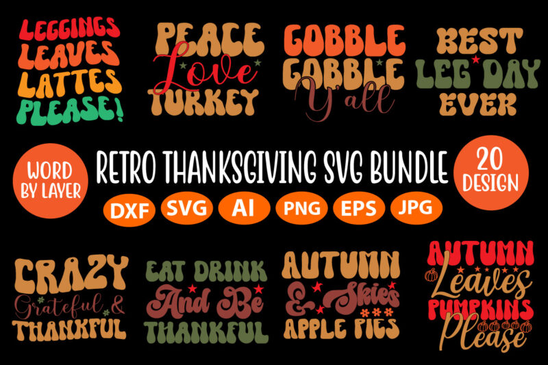 RETRO THANKSGIVING SVG BUNDLE