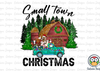 Small Town Christmas PNG Sublimation